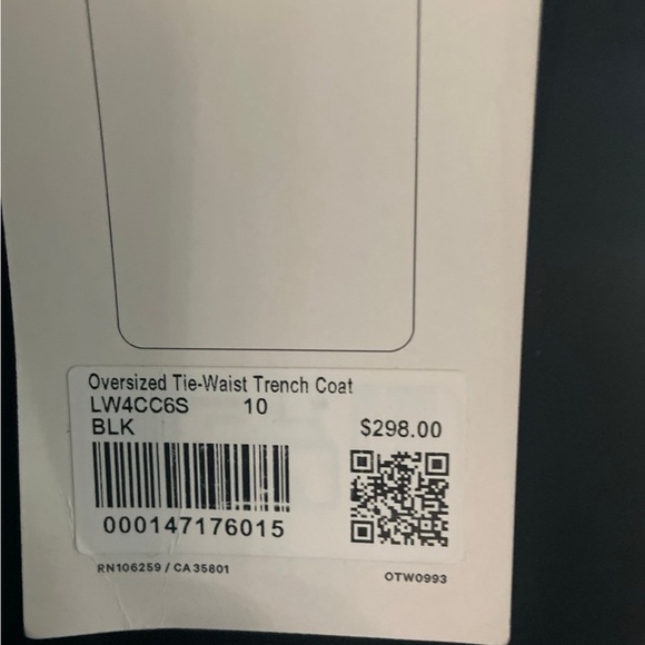 Lululemon Oversized Trench Coat Black Size 10 New With Tags - Picture 8 of 10